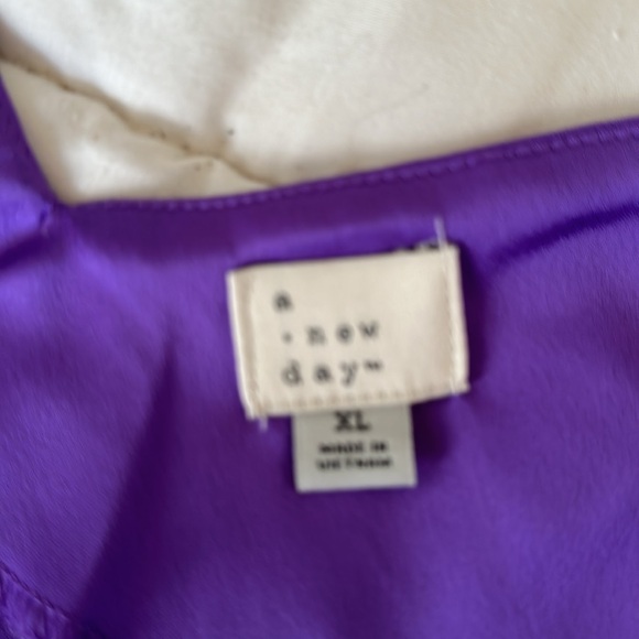 Never worn “a new day” beautiful bright purple satiny slip dress - Picture 5 of 5